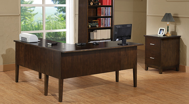 Koncept Brown Cherry Home Office Desk from Winners Only